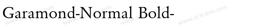Garamond-Normal Bold字体转换